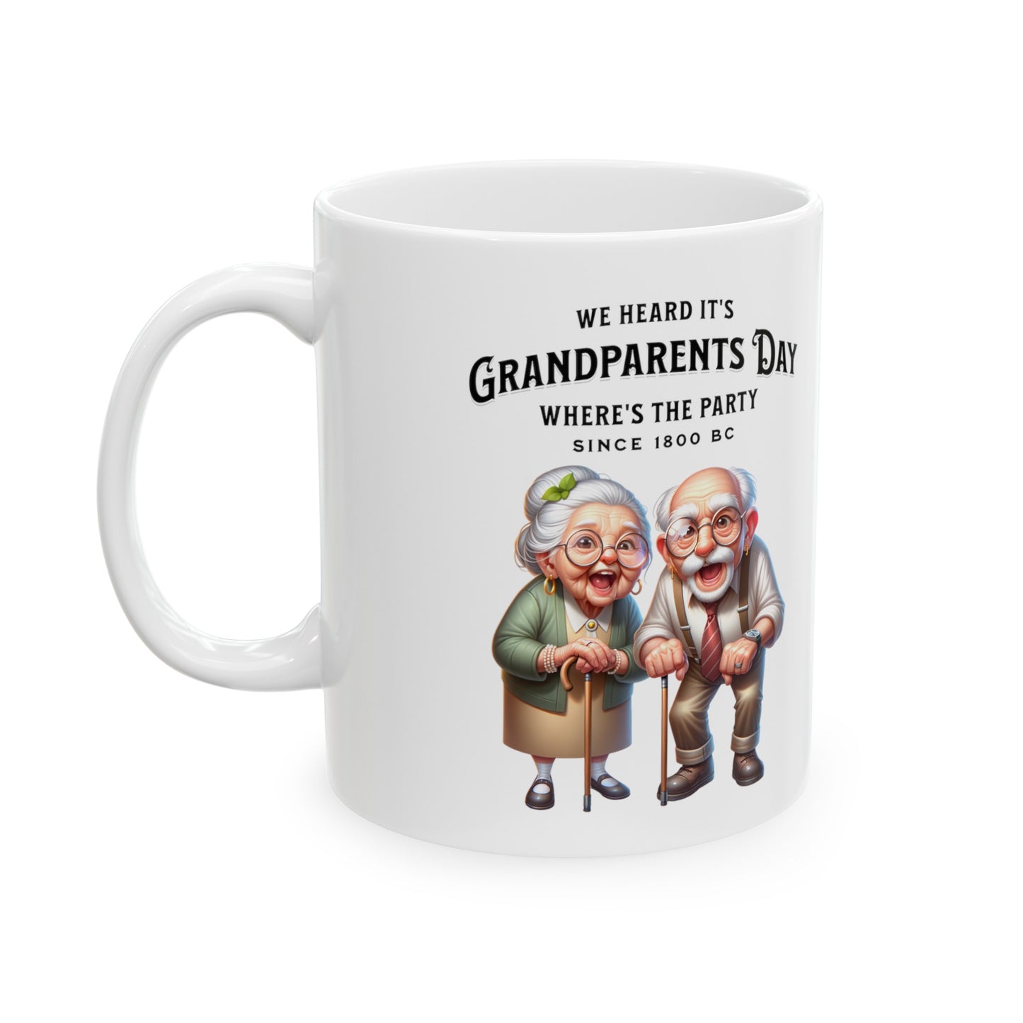 Funny Grandma Grandpa Coffee Mug Special Gift for Grandparents Day Unique Humor Perfect for Grandma and Grandpa