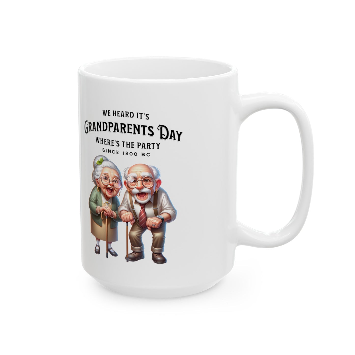 Funny Grandma Grandpa Coffee Mug Special Gift for Grandparents Day Unique Humor Perfect for Grandma and Grandpa