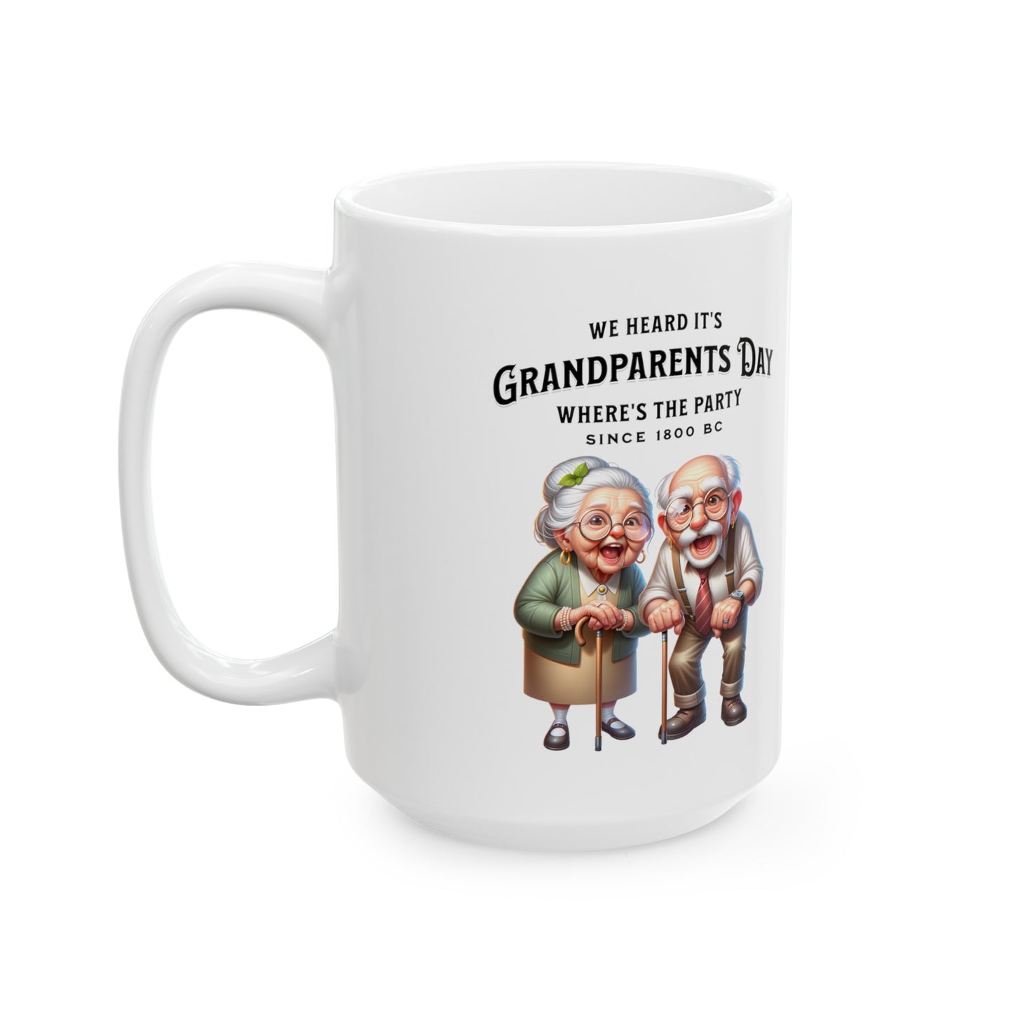 Funny Grandma Grandpa Coffee Mug Special Gift for Grandparents Day Unique Humor Perfect for Grandma and Grandpa