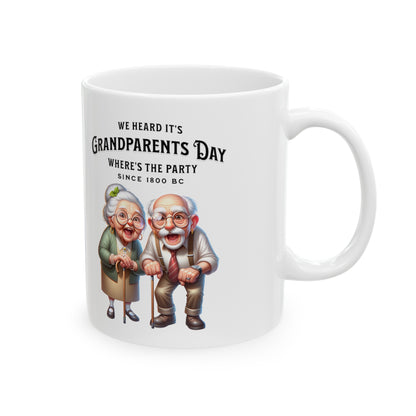 Funny Grandma Grandpa Coffee Mug Special Gift for Grandparents Day Unique Humor Perfect for Grandma and Grandpa