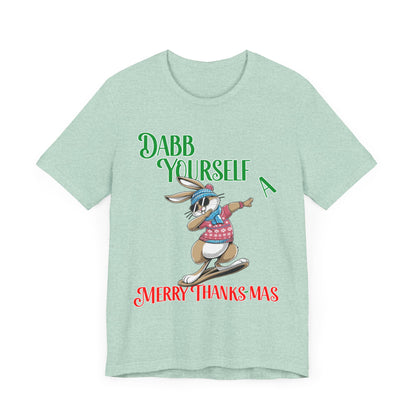 Copy of Christmas Bunny Unisex Tee Shirt, Holiday Rabbit Tshirt, Bunny Lover Gift, Xmas Bunny Top, Cute Christmas, Thanksgiving Shirt, Rabbit Tee